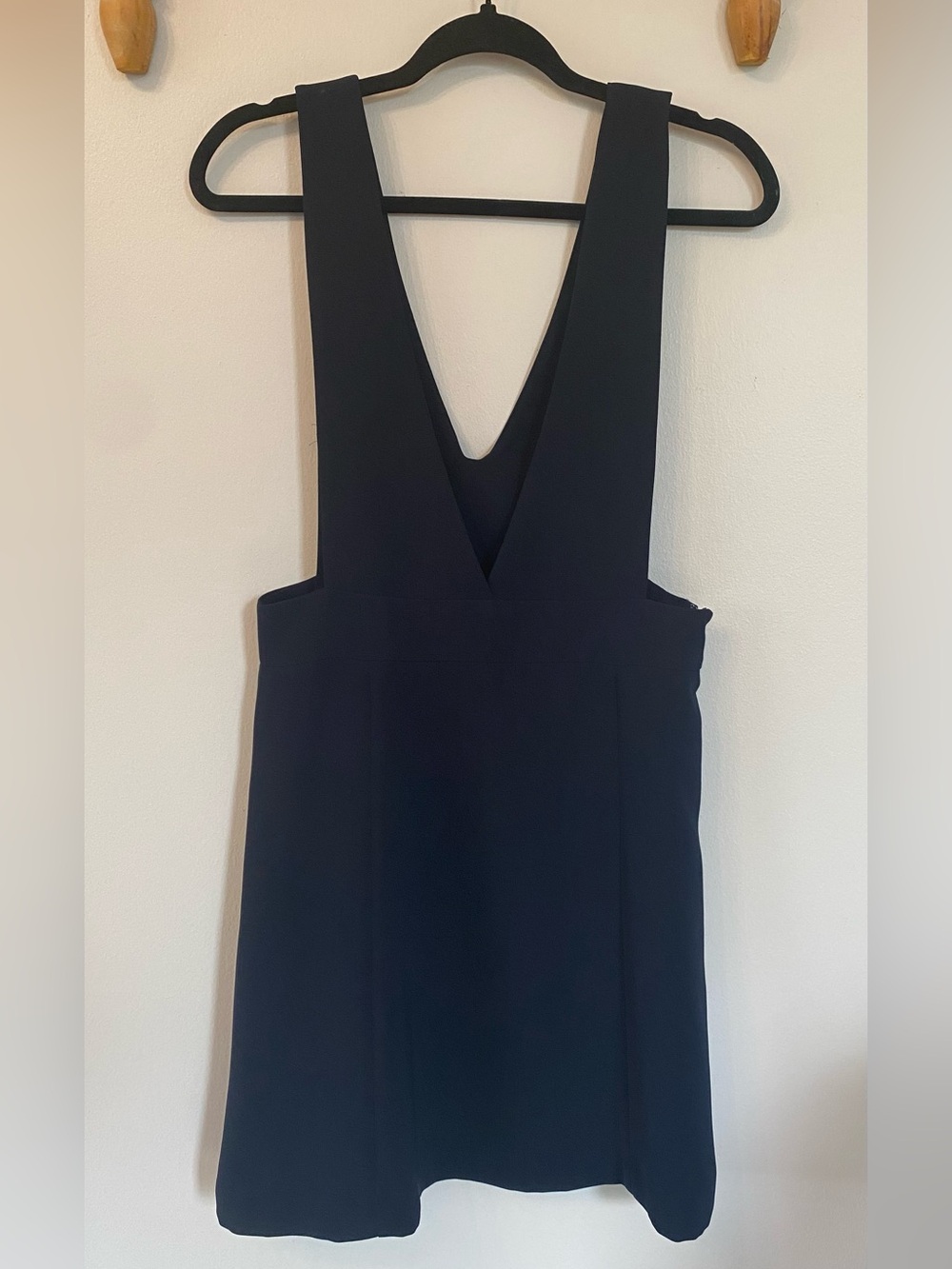 ROEM  Deep V Navy Blue Mini Dress